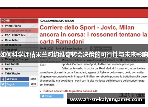 如何科学评估米兰对约维奇转会决策的可行性与未来影响 如何科学评估米兰对约维奇转会决策的可行性与未来影响