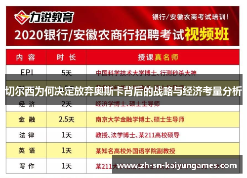 切尔西为何决定放弃奥斯卡背后的战略与经济考量分析