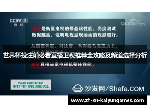 世界杯投注前必看直播卫视推荐全攻略及频道选择分析